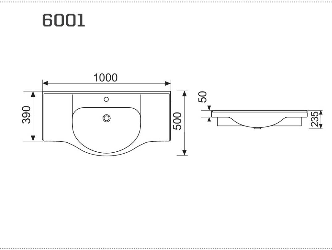 Bozvit Gordion 100 cm Konsollu Lavabo Beyaz - 6001 - 4