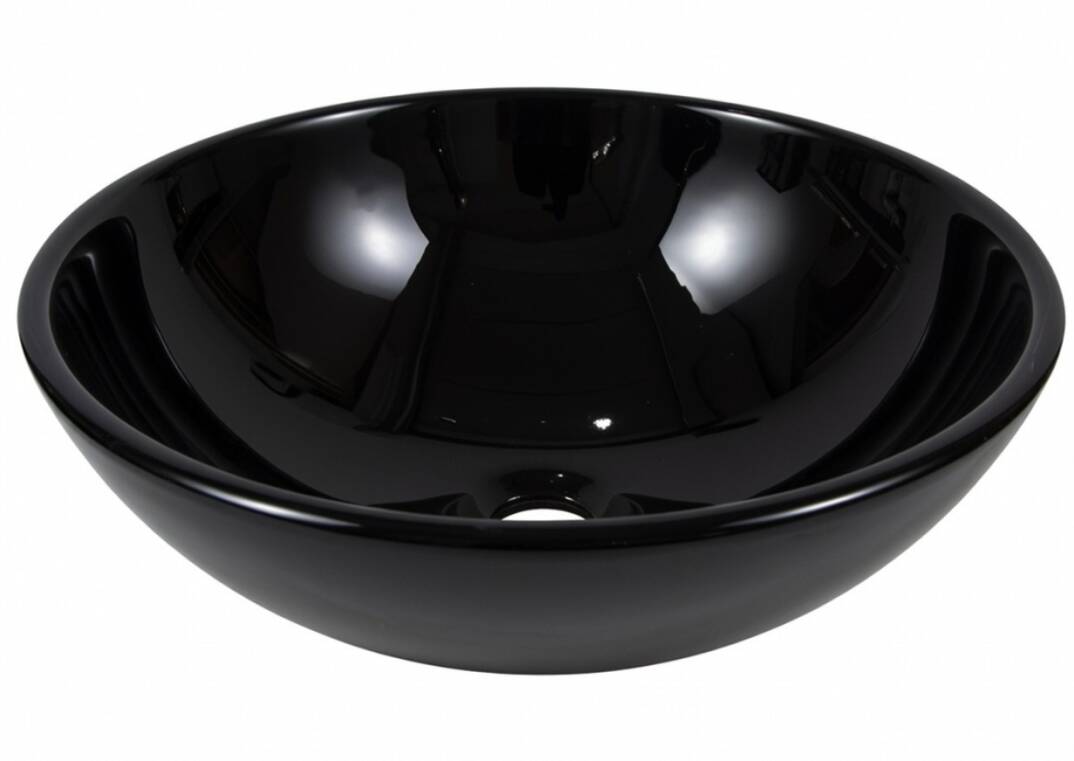 Brezza - TB14SCNK Siyah Cam Çanak Lavabo - 55009411 - 1
