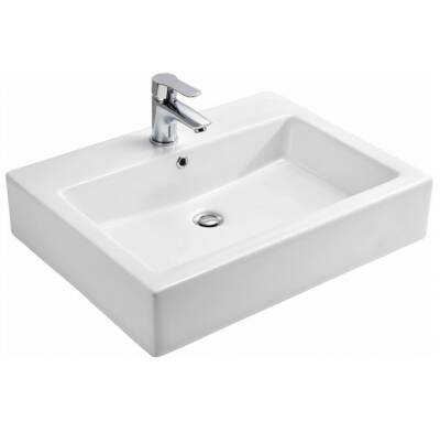 Creavit - Set üstü Kare Lavabo 50*60 Beyaz OUTLET - TP260.00-TESHIR - 1