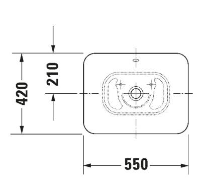Duravit - Bacino Çanak Lavabo Beyaz 55 cm OUTLET - 0334520000-TESHIR - 2