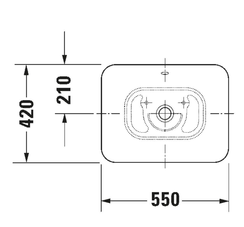 Duravit - Bacino Çanak Lavabo Beyaz 55 cm OUTLET - 0334520000-TESHIR - 2