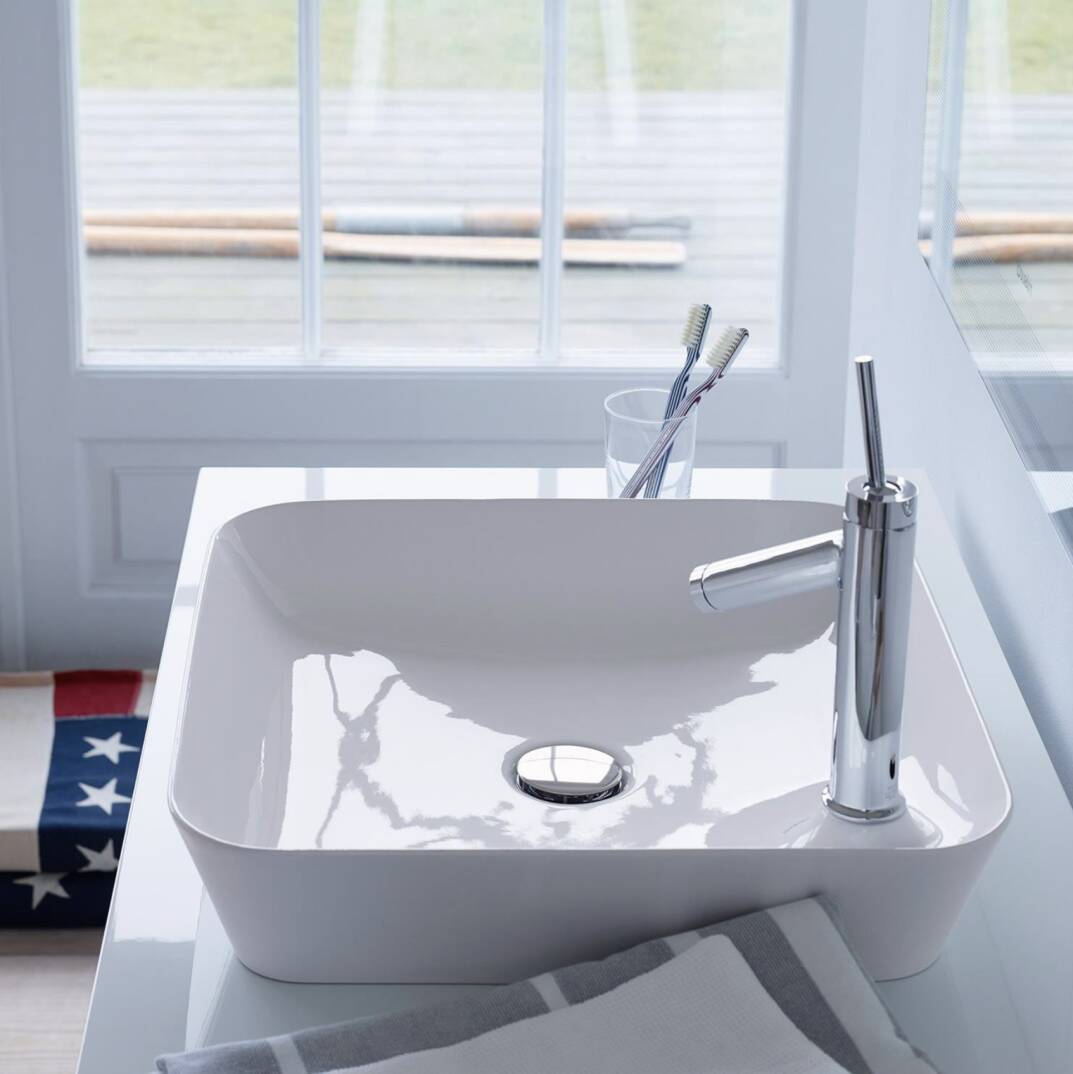 Duravit - Cape Cod Batarya Banklı Çanak Lavabo beyaz 46 cm OUTLET - 2340460000-TESHIR - 2