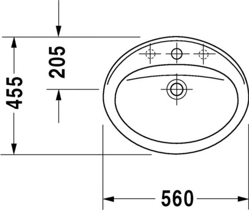 Duravit - Draplast Tezgah Üzeri Lavabo 56 cm Beyaz OUTLET - 0472560000-TESHIR - 3