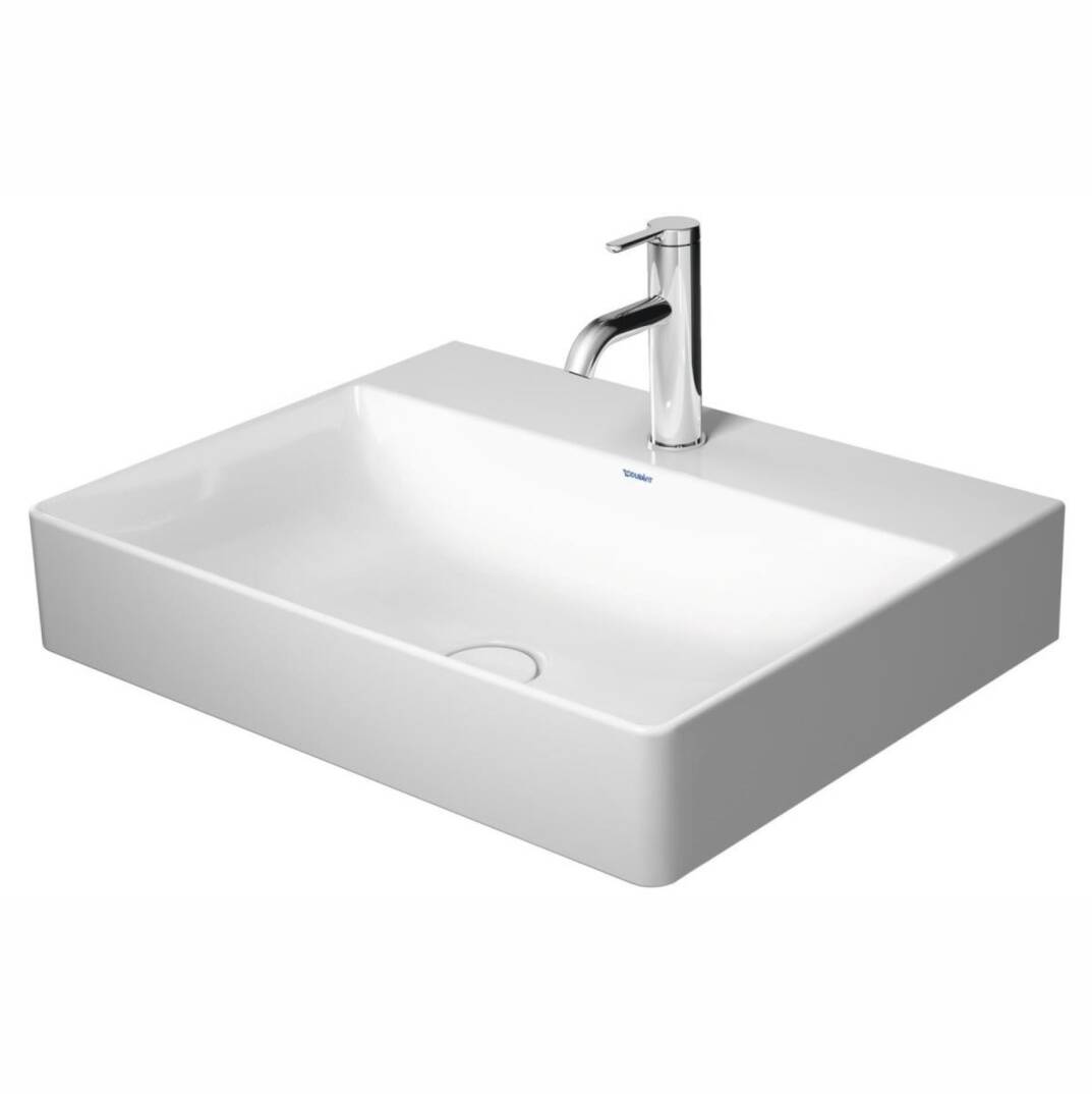 Duravit - DuraSquare Tezgah Üstü Lavabo Batarya Banklı 60 cm Beyaz OUTLET - 2353600071-TESHIR - 1