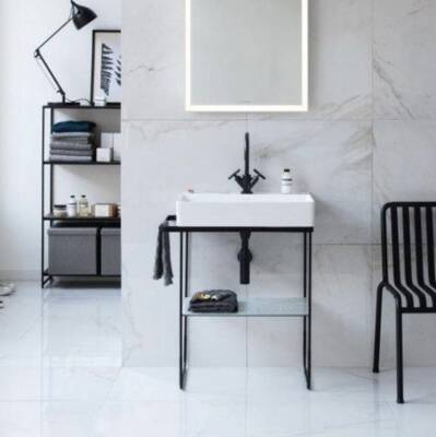 Duravit - DuraSquare Tezgah Üstü Lavabo Batarya Banklı 60 cm Beyaz OUTLET - 2353600071-TESHIR - 3