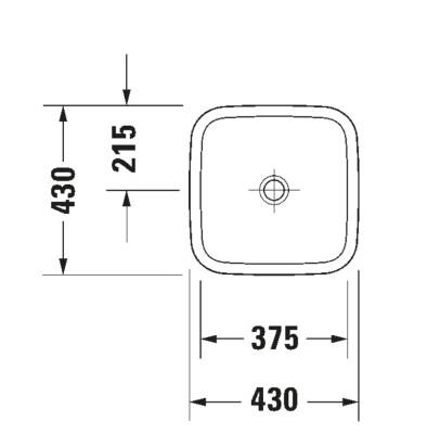 Duravit - DuraStyle Çanak Lavabo 43 cm Beyaz OUTLET - 0349430000-TESHIR - 3
