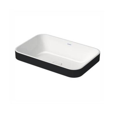 Duravit - Happy D.2 Plus 60 cm Lavabo İç Beyaz Dış Siyah OUTLET - 2359606100-TESHIR - 1