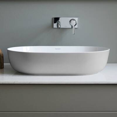 Duravit - LUV Çanak Lavabo 60 cm Beyaz-Mat Gri OUTLET - 0379602300-TESHIR - 3