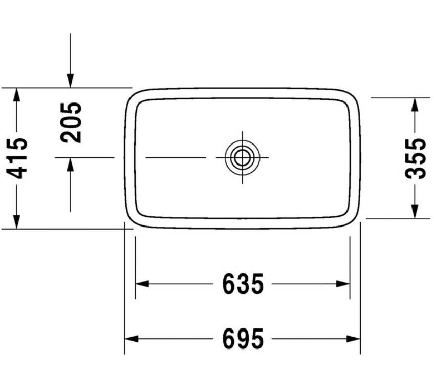 Duravit - Puravida Çanak Lavabo 70 cm Beyaz OUTLET - 0370700000-TESHIR - 2
