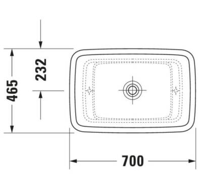 Duravit - PuraVida Tezgah Üstü Lavabo 70 cm Beyaz OUTLET - 0369700000-TESHIR - 4