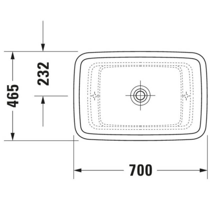 Duravit - PuraVida Tezgah Üstü Lavabo 70 cm Beyaz OUTLET - 0369700000-TESHIR - 4