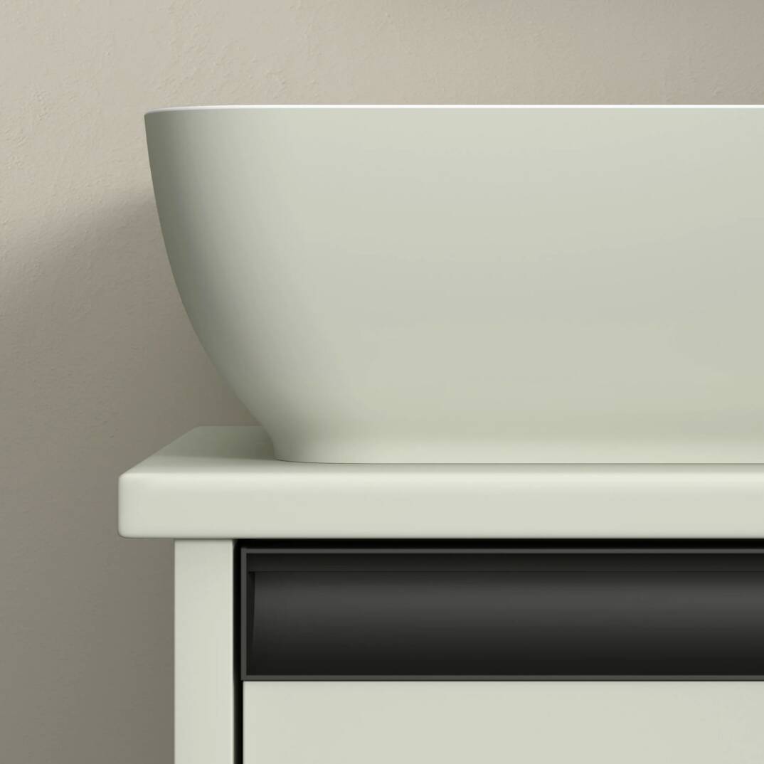 Duravit - Sivida DuroCast Kare Çanak Lavabo 40 Cm Beyaz Yeşil OUTLET - 266001FH00-TESHIR - 3