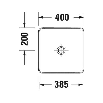 Duravit - Sivida DuroCast Kare Çanak Lavabo 40 Cm Beyaz Yeşil OUTLET - 266001FH00-TESHIR - 4