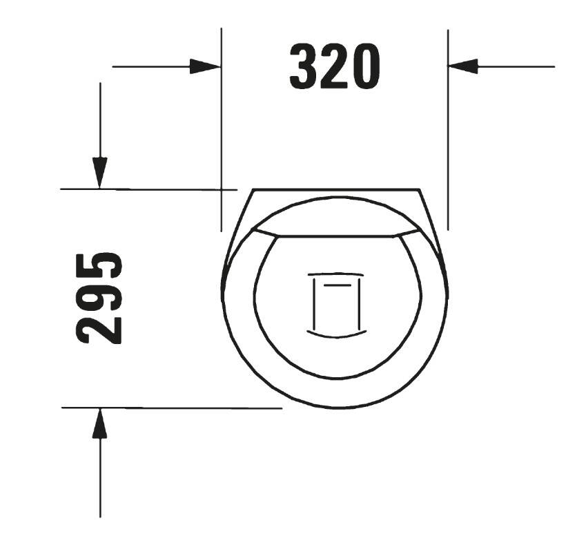 Duravit - Starck 1 Kapaklı Pisuvar Kapak Dahil OUTLET - 08353200A1-TESHIR - 2