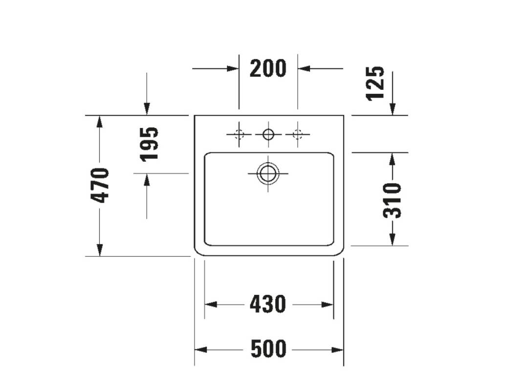 Duravit - Vero Batarya Banklı Beyaz Lavabo 50 Cm OUTLET - 0454500027-TESHIR - 3