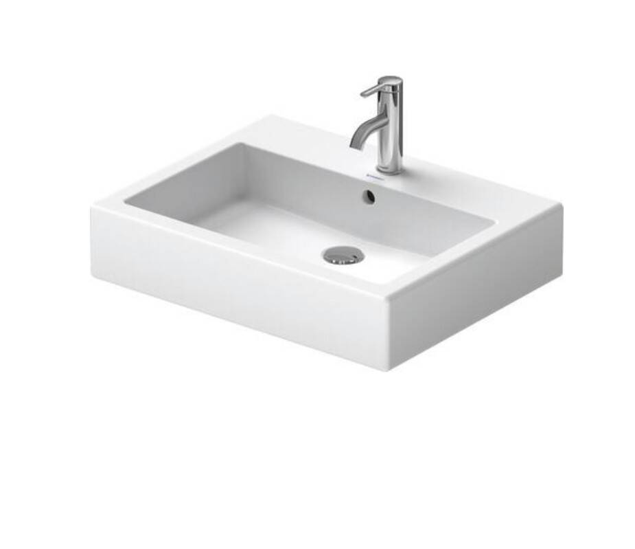 Duravit - Vero Batarya Banklı Beyaz Lavabo 60 cm OUTLET - 0454600000-TESHIR - 1