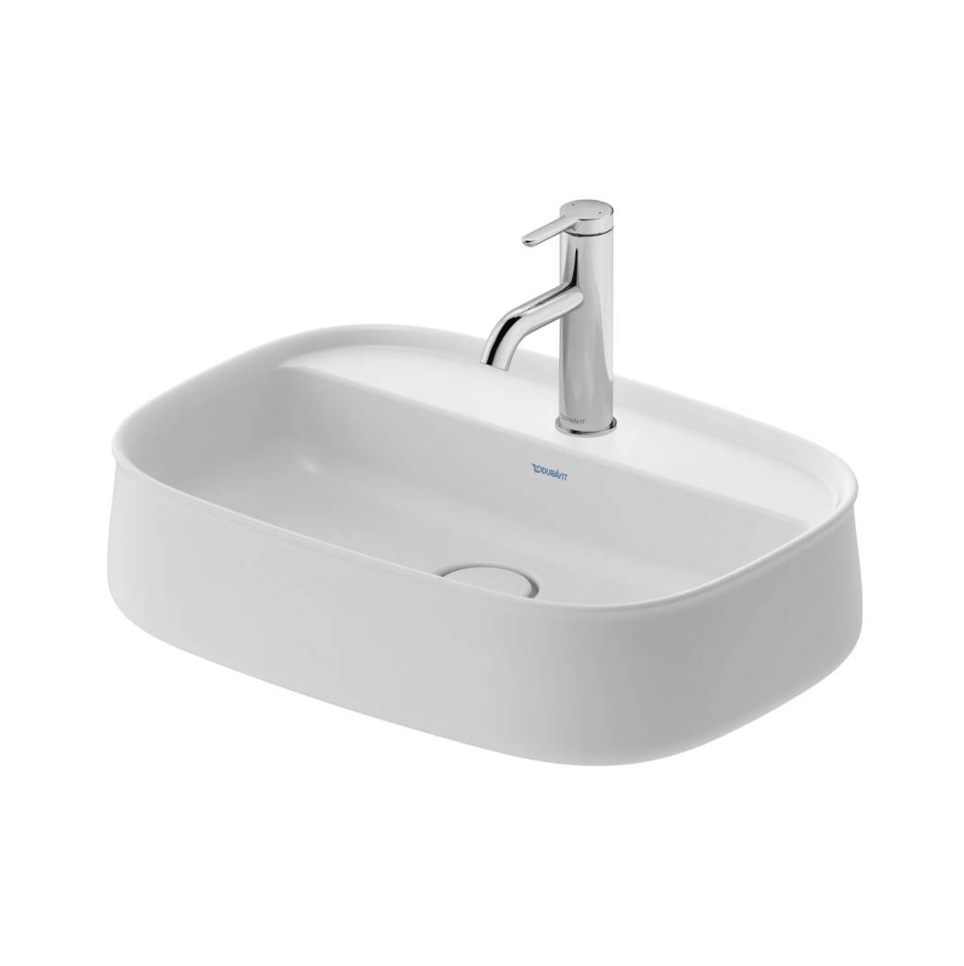 Duravit - Zencha Çanak Lavabo 55 cm Batarya Banklı Beyaz OUTLET - 2374550071-TESHIR - 1