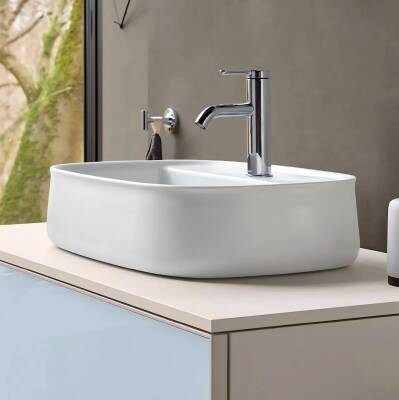 Duravit - Zencha Çanak Lavabo 55 cm Batarya Banklı Beyaz OUTLET - 2374550071-TESHIR - 3