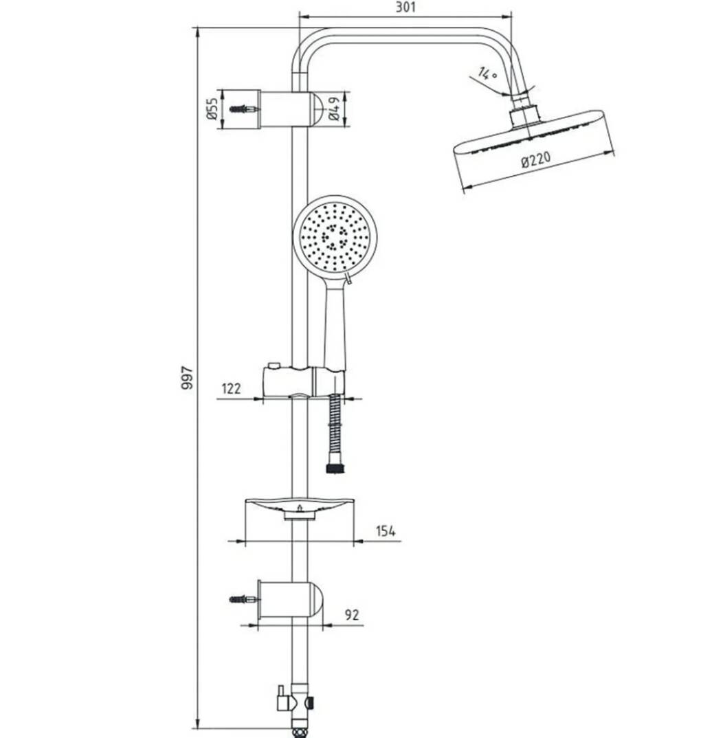 ECA Ar Acuba Kolonlu Duş Seti - 102158026 - 3