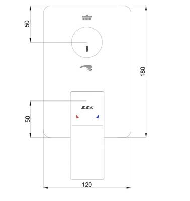 ECA Caro Ankastre Banyo Bataryası 2 Yollu Sıva Üstü - 102167217-KDE - 2