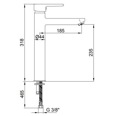Eca - Delta Yüksek Tip Lavabo Bataryası OUTLET - 102108860-TESHIR - 2