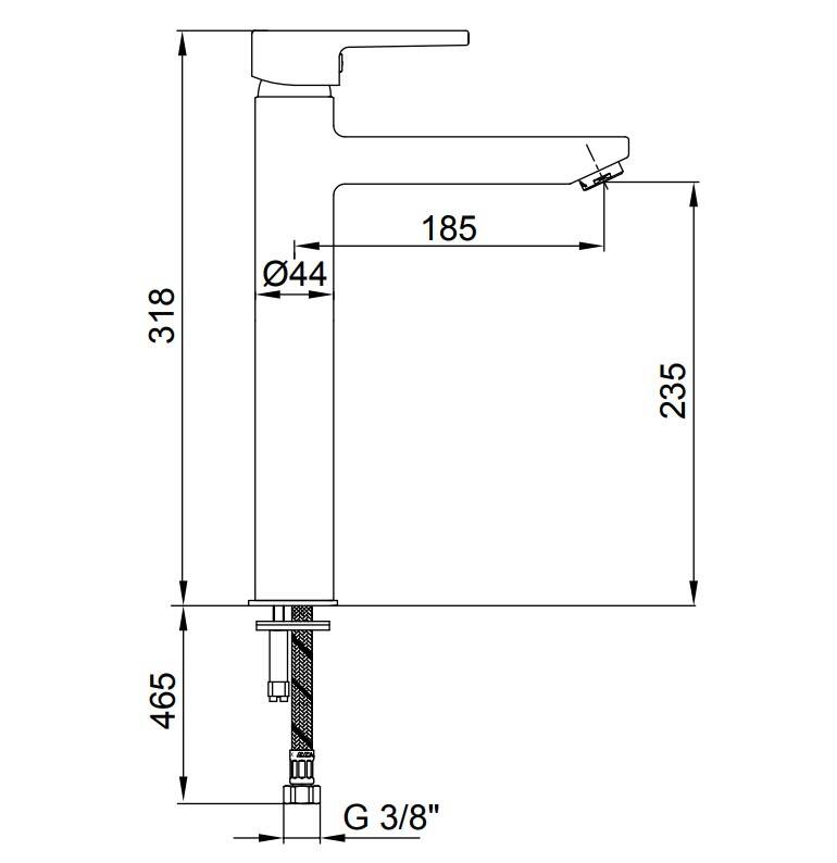 Eca - Delta Yüksek Tip Lavabo Bataryası OUTLET - 102108860-TESHIR - 2