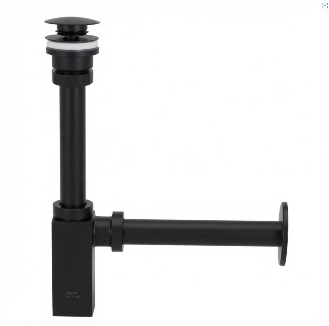 ECA Elegant Lavabo/Eviye Sifonu Mat Siyah Bas-Bırak (Pop-Up) - 102119055C1 - 1