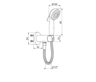 Eca - Fırat Banyo Üst Takımı Krom Mafsallı 3 Fonksiyonlu OUTLET - 102117319-TESHIR - 3