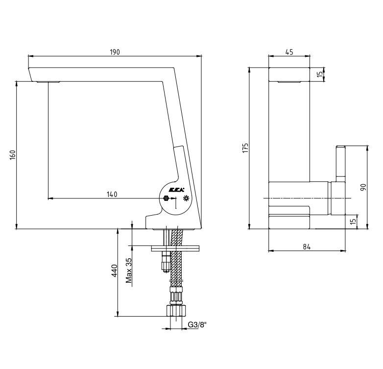 Eca - Icon Lavabo Bataryası OUTLET - 102188037-TESHIR - 2