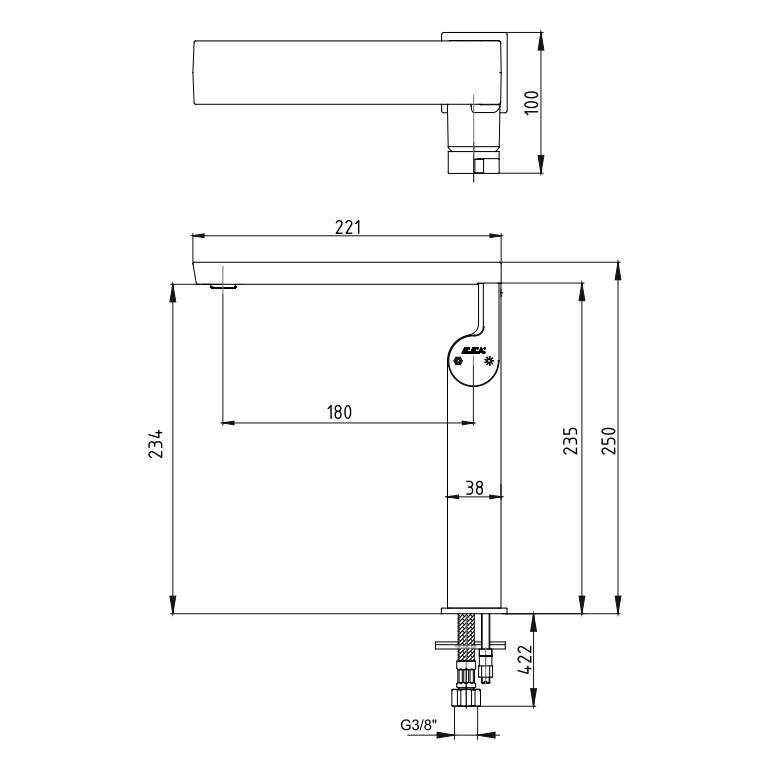 Eca - Icon Yüksek Tip Lavabo Bataryası OUTLET - 102188044H-TESHIR - 2