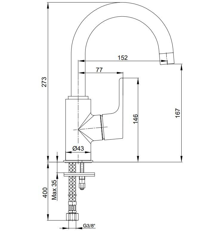 Eca - Luna Kuğu Borulu Lavabo Bataryası OUTLET - 102108953-TESHIR - 2