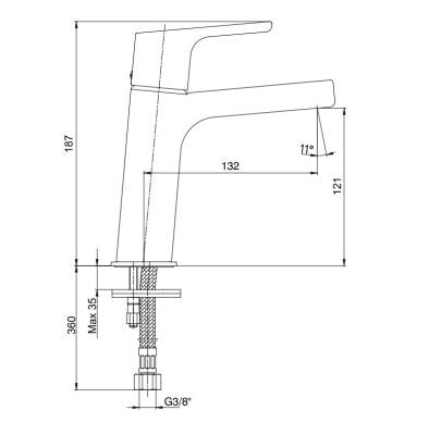 Eca - Luna Lavabo Bataryası Su Tasarruflu OUTLET - 102108940STSA-TESHIR - 2