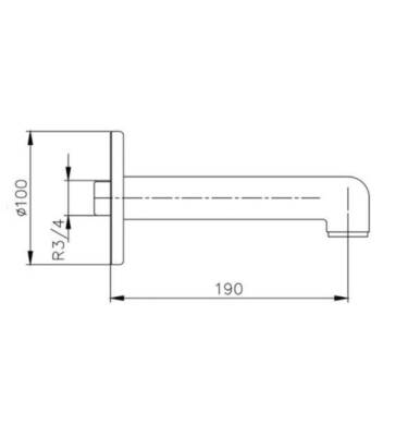 ECA Minimal Çıkış Ucu Gaga 3/4 - 402126035 - 2