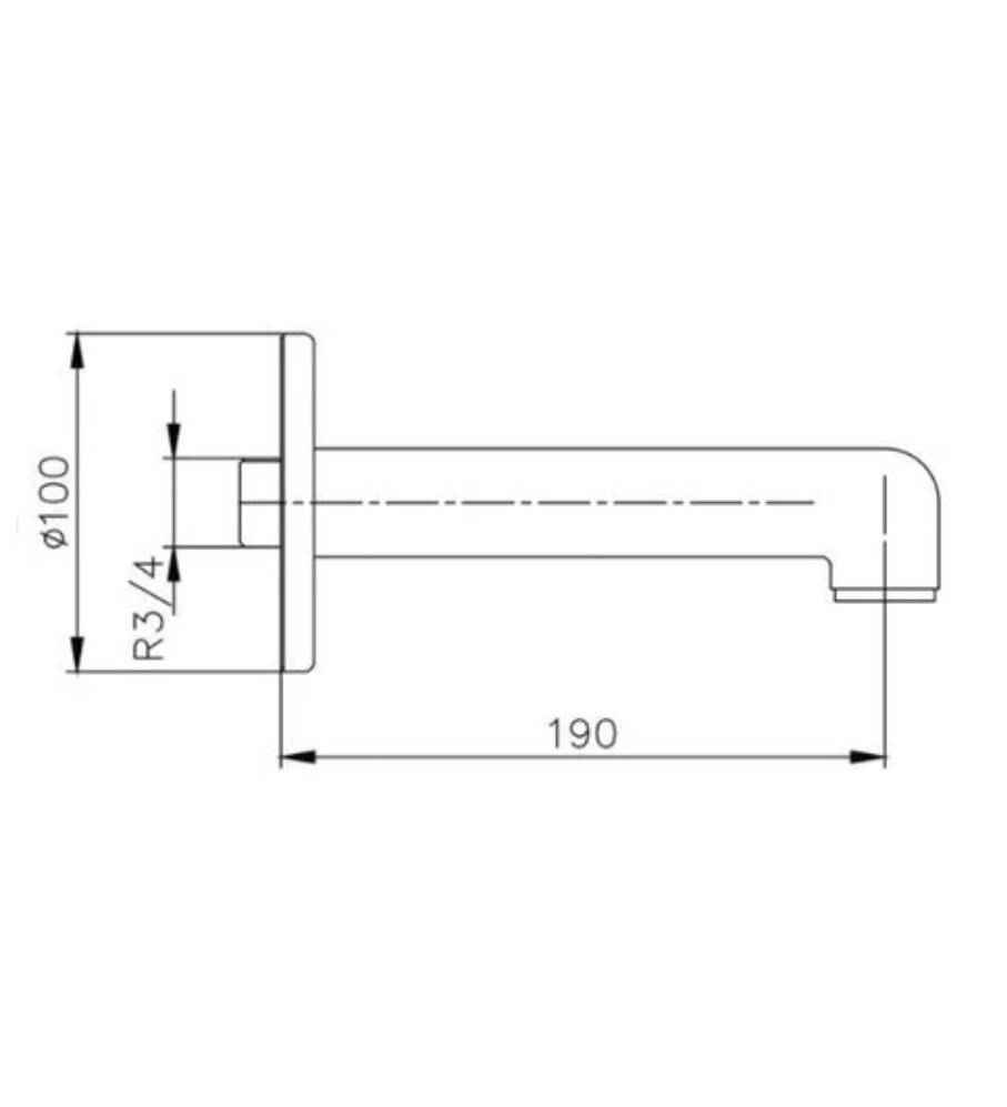 ECA Minimal Çıkış Ucu Gaga 3/4 - 402126035 - 2