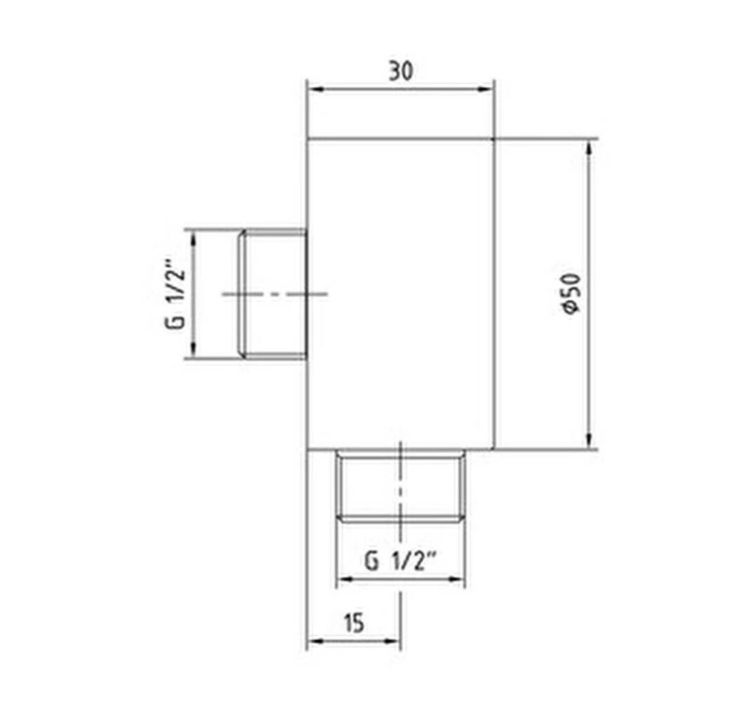 ECA Minimal Mat Siyah Duş Çıkış Dirseği - 102126634C1 - 2