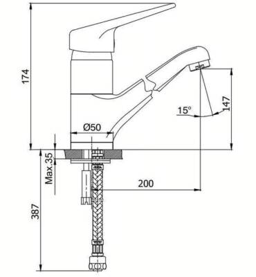ECA - Mix-L Tek Gövde Eviye Bataryası OUTLET - 102108293-TESHIR - 2