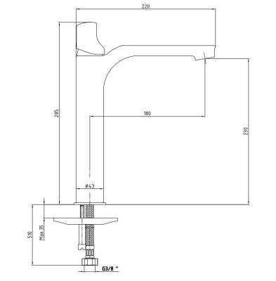 Eca - Myra Yüksek Tip Lavabo Bataryası OUTLET - 102108984H-TESHIR - 2