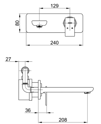 ECA Neva Ankastre Lavabo Bataryası - 102105122H - 2