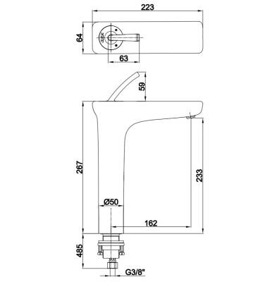 Eca - Novita Yüksek Tip Lavabo Bataryası OUTLET - 102108926-TESHIR - 2