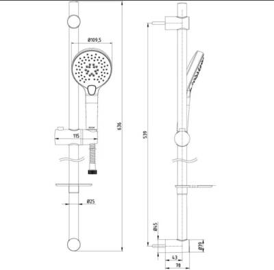 Eca - Purity Banyo Üst Takımı Hareketli Sürgülü 3 Fonksiyonlu OUTLET - 102146061-TESHIR - 2