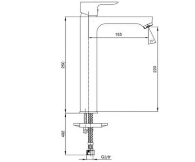 Eca - Star Yüksek Tip Lavabo Bataryası OUTLET - 102108994-TESHIR - 2