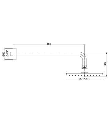 ECA Terra Duvardan Duş Başlığı - 102145038 - 2