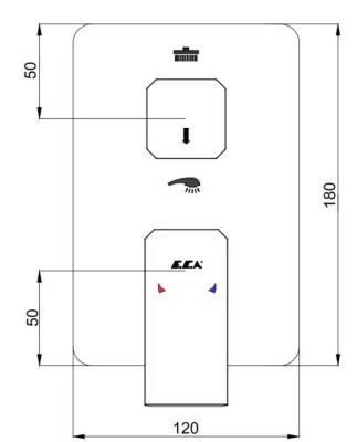 Eca - Tiera Ankastre Banyo Bataryası Sıva Üstü Grubu 2 Yollu Mat Siyah - 102167205C1-KDE - 2