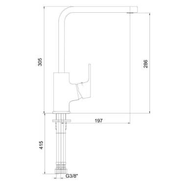 Eca - Tiera Eviye Bataryası Mat Siyah OUTLET - 102118123C1-TESHIR - 2