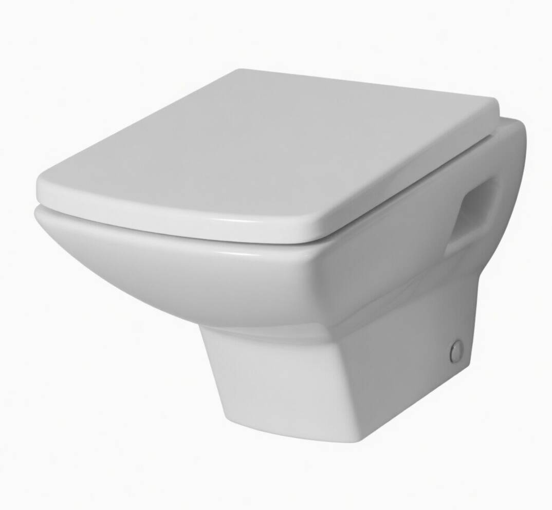 Ece Banyo - Sekura Asma Klozet Beyaz + Yavaş Kapanan Kapak Dahil OUTLET - 7024TK-TESHIR - 1