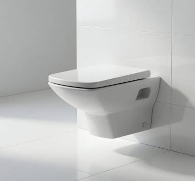 Ece Banyo - Sekura Asma Klozet Beyaz + Yavaş Kapanan Kapak Dahil OUTLET - 7024TK-TESHIR - 3