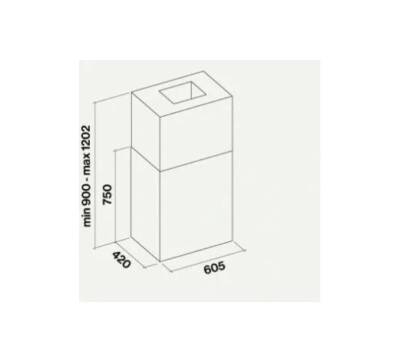 Falmec ALTAIR DESIGN Cappa isola cm 60 - motore 800 m3/h Ada Davlumbaz - CVOI60.E0P2şZZZI491F-TESHIR - 5