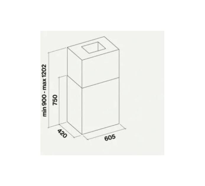 Falmec ALTAIR DESIGN Cappa isola cm 60 - motore 800 m3/h Ada Davlumbaz - CVOI60.E0P2şZZZI491F-TESHIR - 5
