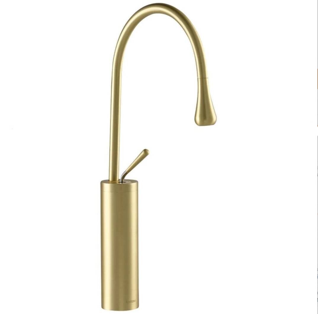 Fontana - Yüksek Tip Lavabo Bataryası Fırçalanmış Altın OUTLET - F-812SM-TESHIR - 1