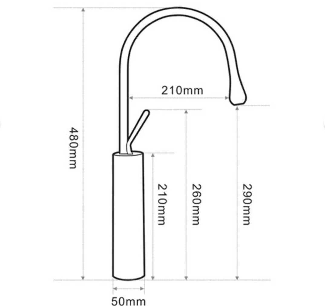 Fontana - Yüksek Tip Lavabo Bataryası Fırçalanmış Altın OUTLET - F-812SM-TESHIR - 4